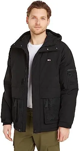 Produktbild: Tommy Jeans Herren Jacke Tech Übergangsjacke, Schwarz (Black), M