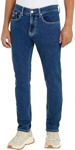 Produktbild: Tommy Jeans Herren Jeans Hose Austin Slim Fit, Blau (Denim Medium), 32W/32L