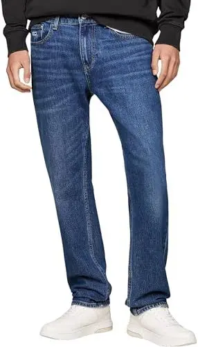 Produktbild: Tommy Jeans Herren Jeans Hose Ryan Regular Straight Fit, Blau (Denim Dark), 38W/30L
