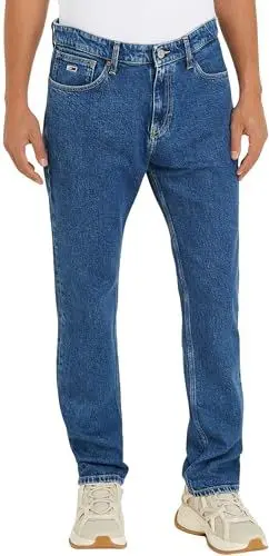 Produktbild: Tommy Jeans Herren Jeans Hose Ryan Straight Fit, Blau (Denim Medium), 34W/32L