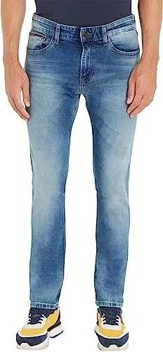 Produktbild: Tommy Jeans Herren Jeans Hose Scanton Slim Stretch, Blau (Wilson Light Blue Stretch), 34W/32L