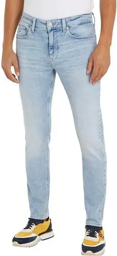 Produktbild: Tommy Jeans Herren Jeans Slim Tapered Fit, Blau (Denim Light), 28W/36L