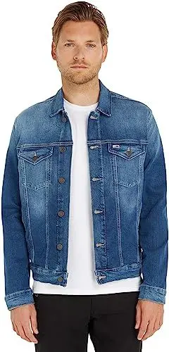 Produktbild: Tommy Jeans Reg Trucker Jk Wmbs Jacken, Herren, Blau (Wilson Mid Blue Stretch), L