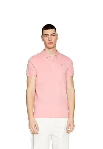 Produktbild: Tommy Jeans Herren Poloshirt Kurzarm Slim Fit, Rosa (Tickled Pink), XXL