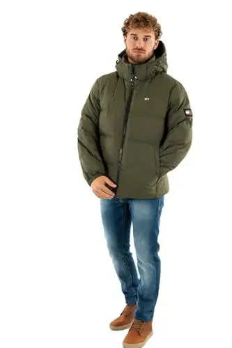 Produktbild: Tommy Jeans Herren Pufferjacke Essential Down Jacket Warm, Grün (Fatigue Green), L