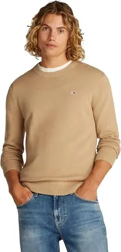 Produktbild: Tommy Jeans Herren TJM Slim Essential Light Sweater Dm0Dm18895 Pullover, Beige (Relic Tan), XXL