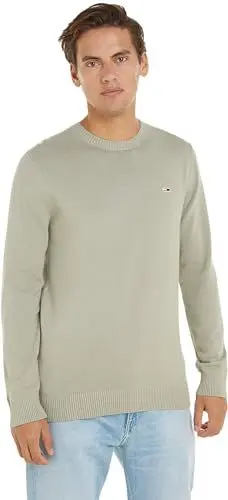 Produktbild: Tommy Jeans Herren Pullover Rundhalsausschnitt, Mehrfarbig (Faded Willow), XL
