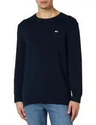 Produktbild: Tommy Jeans Herren Pullover Slim Fit Crew Neck Sweater Strickpullover, Blau (Dark Night Navy), XXL