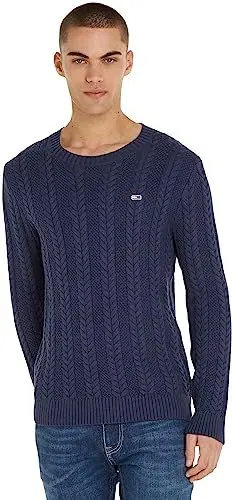 Produktbild: Tommy Jeans Herren Pullover Strickpullover, Blau (Twilight Navy), XL