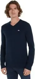 Produktbild: Tommy Jeans Herren Pullover V-Ausschnitt, Blau (Dark Night Navy), XL