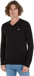 Produktbild: Tommy Jeans Herren Pullover V-Ausschnitt, Schwarz (Black), XXL