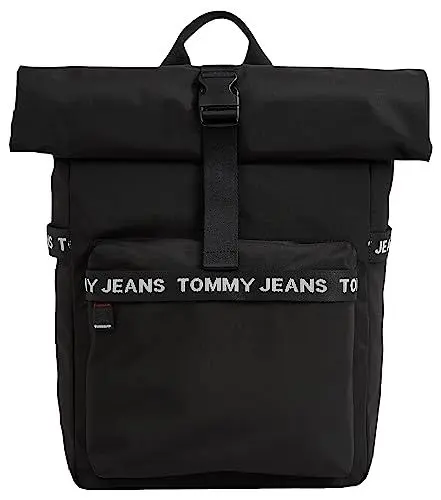 Produktbild: Tommy Jeans Herren Rucksack Essential Rolltop Handgepäck, Schwarz (Black), Onesize