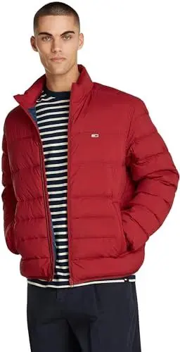 Produktbild: Tommy Jeans Herren Steppjacke Packable Down Jacket mit Reißverschluss, Rot (Regatta Red), L