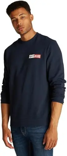 Produktbild: Tommy Jeans Herren Sweatshirt Entry Graphic Rundhalsausschnitt, Blau (Dark Night Navy), XL