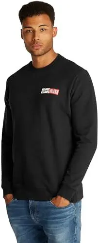 Produktbild: Tommy Jeans Herren Sweatshirt Entry Graphic Rundhalsausschnitt, Schwarz (Black), XS