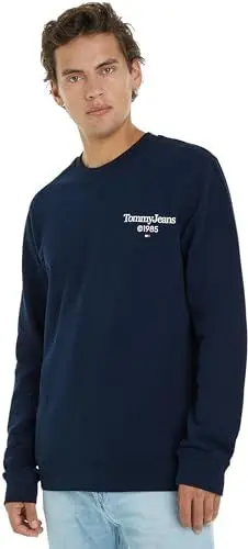 Produktbild: Tommy Jeans Herren Sweatshirt Tjm Reg Entry Graphic Crew ohne Kapuze, Blau (Dark Night Navy), XL