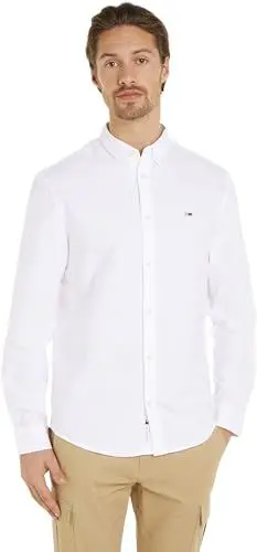 Produktbild: Tommy Jeans Herren Hemd Tjm Entry Reg Oxford Shirt Freizeithemd, Weiß (White), XL