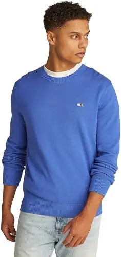 Produktbild: Tommy Jeans Herren TJM Slim Essential Light Sweater Dm0Dm18895 Pullover, Blue (Tempo Blue), XXL