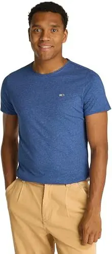 Produktbild: Tommy Jeans Herren T-Shirt Kurzarm Rundhalsausschnitt, Blau (Bright Blue), XXL