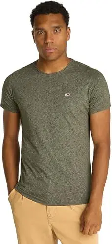 Produktbild: Tommy Jeans Herren T-Shirt Kurzarm Rundhalsausschnitt, Grün (Fatigue Green), XXL