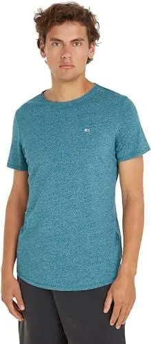 Produktbild: Tommy Jeans Herren T-Shirt Kurzarm TJM Slim Slim Fit, Türkis (Timeless Teal), XS