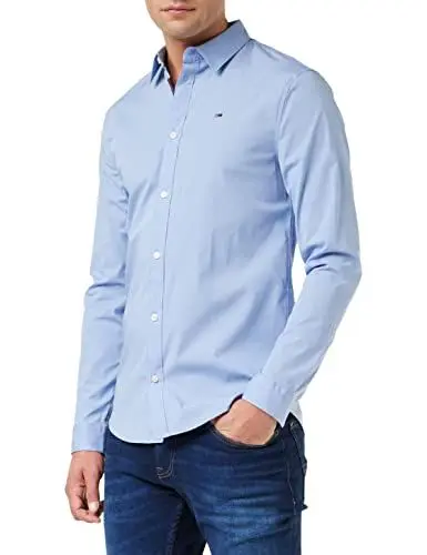 Produktbild: Tommy Jeans Herren Hemd TJM Original Langarm, Blau (Lavender Lustre), M