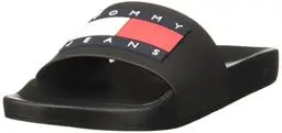 Produktbild: Tommy Jeans Herren Badeschuhe Pool Slide Essential Badelatschen, Schwarz (Black), 45