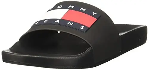 Produktbild: Tommy Jeans Herren Badeschuhe Pool Slide Essential Badelatschen, Schwarz (Black), 45