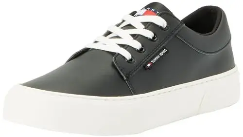 Produktbild: Tommy Jeans Herren Vulcanized Sneaker Skater Derby Schuhe, Schwarz (Black), 44