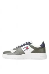 Produktbild: Tommy Jeans TJM Retro Basket ESS Cupsole Sneaker, Herren, Grün (Deep Woods), 44 EU
