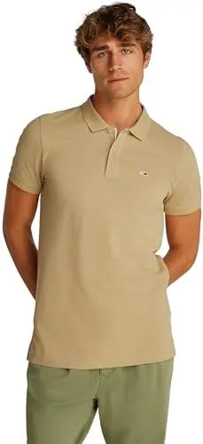 Produktbild: Tommy Jeans TJM Slim Placket Polo EXT S/S Polo Men's, Beige (Relic Tan), M