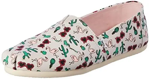Produktbild: TOMS Damen Alpargata Print Flache Slipper, Grau Flamingo, 35.5