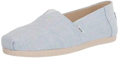 Produktbild: TOMS Damen Alpargata Print Flache Slipper, Leinen Hellblau, 35.5