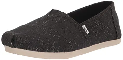 Produktbild: TOMS Damen Alpargata Print Glitter Flacher Slipper, Black, 35.5 EU