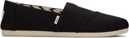 Produktbild: TOMS Damen Alpargata aus recycelter Baumwolle Flache Slipper, Schwarz Weiß, 40 EU