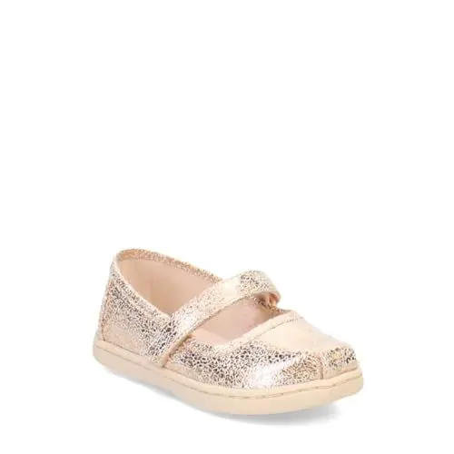 Produktbild: TOMS Jungen Mädchen Mary Jane Schuh, Crackle Foil Gold, 19.5 EU