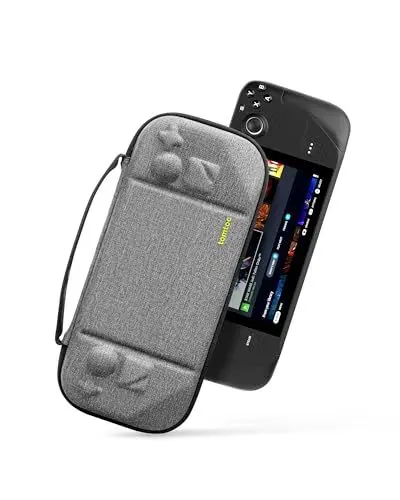 Produktbild: tomtoc Slim Tasche Kompatibel mit Steam Deck / Steam Deck OLED, Rundumschutz Case Hülle für Reise, Ultradünn Tragetasche Hartschale Schutzhülle für Steam Deck Konsole, Stoßfest, Grau