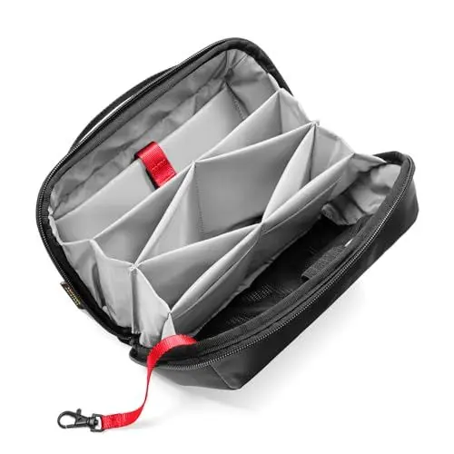 Produktbild: tomtoc Zubehörtasche Kabeltasche, Elektronik Tech Pouch Laptop Zubehör Organizer Tasche Cable Bag Reise Accessoires Case für Adapter, Ladegerät, Kabel, Festplatte, SD Karten, Power Bank