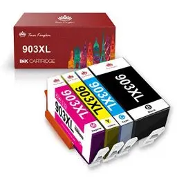 Produktbild: Toner Kingdom 903XL Kompatibel mit Druckerpatronen HP 903XL Multipack für HP 903 HP 903 XL 903XL für HP Officejet pro 6950 6960 6970 Druckerpatronen Multipack (1 Schwarz, 1 Cyan, 1 Gelb, 1 Magenta)
