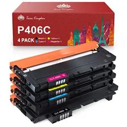 Produktbild: Toner Kingdom CLT-P406C CLT-K406S Kompatibel für Samsung CLX 3305 Toner Schwarz Samsung CLP 365 Toner Samsung Xpress C460W C460FW für Toner Samsung C460 C410W CLX 3300 CLX 3305W CLP 360 (4er-Pack)