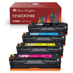 Produktbild: Toner Kingdom Kompatible Tonerkartusche für die Modellreihe HP 131X für CF210X, CF210A, 131A für HP LaserJet Pro 200 Color M251n, M251nw, M276nw, 128A für CF320A, CM1415FNW, CP1525N,125A CB540A, CP1515n, CP1215