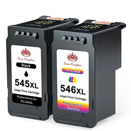 Produktbild: Toner Kingdom PG-545XL CL-546XL Kompatibel für Canon Druckerpatronen 545 546 XL für Canon TS3450 Tintenpatronen für Pixma TS3350 TS3150 TS3351 TS3452 TR4550 TR4551 TR4650 MX495 Tinte (Schwarz, Farbe)