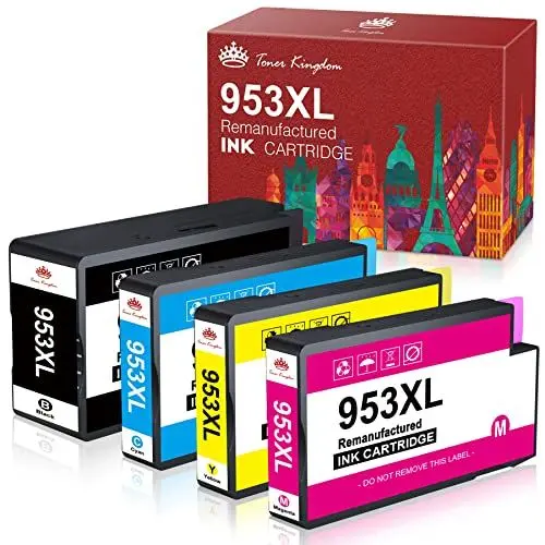 Produktbild: Toner Kingdom Wiederaufbereitet Tintenpatrone für HP 953 953XL Kompatibel mit HP OfficeJet Pro 7720 7740 8210 8720 8710 7730 8218 8715 8718 8725 8728 8730 8740 (4 Packungen)