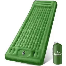 Produktbild: Tonfarb Isomatte Camping Selbstaufblasend, 12CM Verdicktes Aufblasbare Matratze mit Fußpresse Pumpe, Ultraleicht Wasserdicht Luftmatratze Outdoor, Anti-Ripstop Schlafmatte für Wandern und Strand