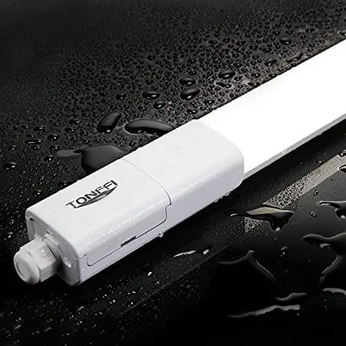 Produktbild: TONFFI Feuchtraumleuchte LED 115cm, 36W 4100LM LED Deckenleuchte Röhre, Verknüpfbar Wannenleuchte Werkstattlampe Kellerlampe IP65 Wasserfest für Lager Garage Feuchtraum Lampe, Neutralweiß 4000K