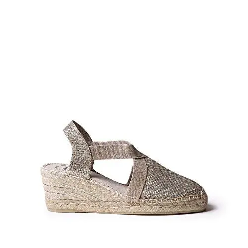 Produktbild: Toni Pons Damen-Espadrille aus Baumwollstoff - Triton - Platin, 44 EU