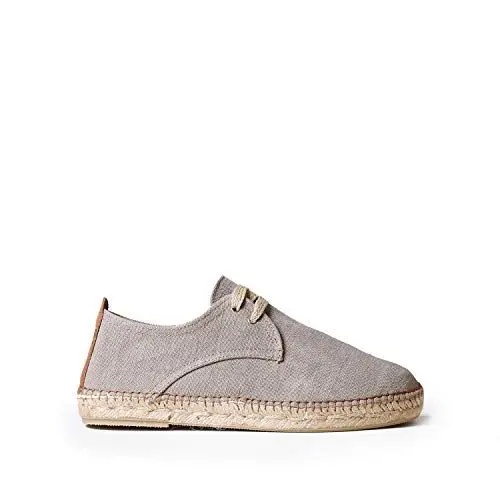 Produktbild: Toni Pons Herren-Espadrille zum Schnüren aus Baumwollstoff - Dixon - Stein, 43 EU