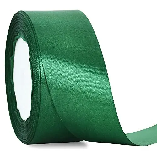 Produktbild: TONIFUL 4 cmx22 m breites dunkelgrünes Satinband, feste Stoffbänder für Hochzeit, Auto, Dekoration, Stuhl, Schärpe, Basteln, Geschenkverpackungen, Schneiden, Zeremonien, Nähen, Party-Dekoration