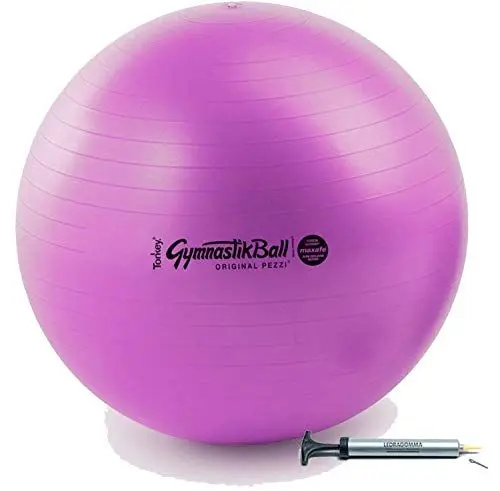 Produktbild: Tonkey PEZZI Ball Standard 75 cm Purple Gymnastikball Sitzball inkl. Pezziball Pumpe