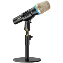 Produktbild: TONOR USB/Typ-C Dynamisches Mikrofon für PC, RGB Podcast Computer Gaming Mikro mit Desktop Ständer für Aufnahme, Live, Streaming, YouTube, Gesang, Studio, Karaoke Microfon Quick Mute-Taste Schwarz